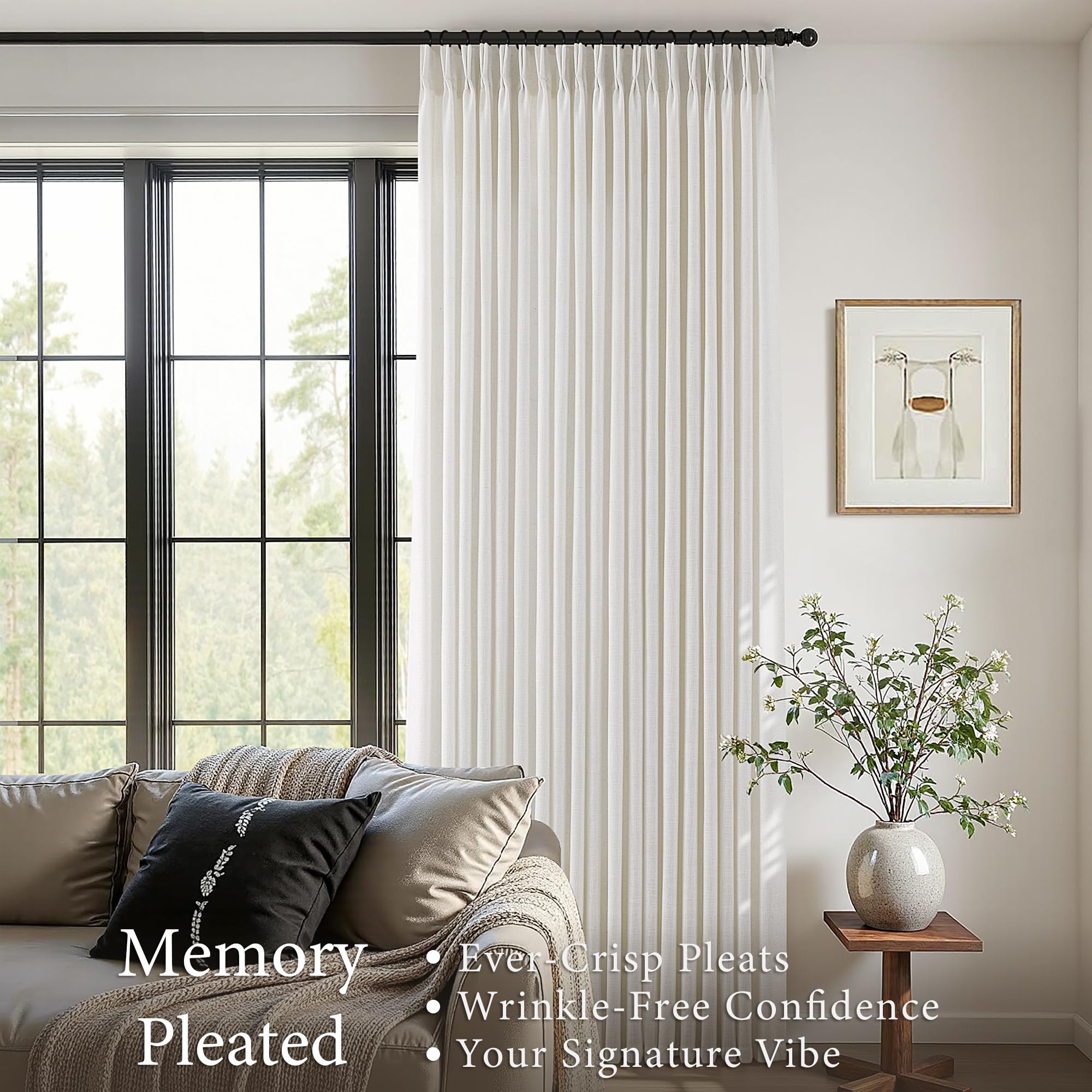 COMON HOME 350gsm linen-blend fabric with rich texture and light control