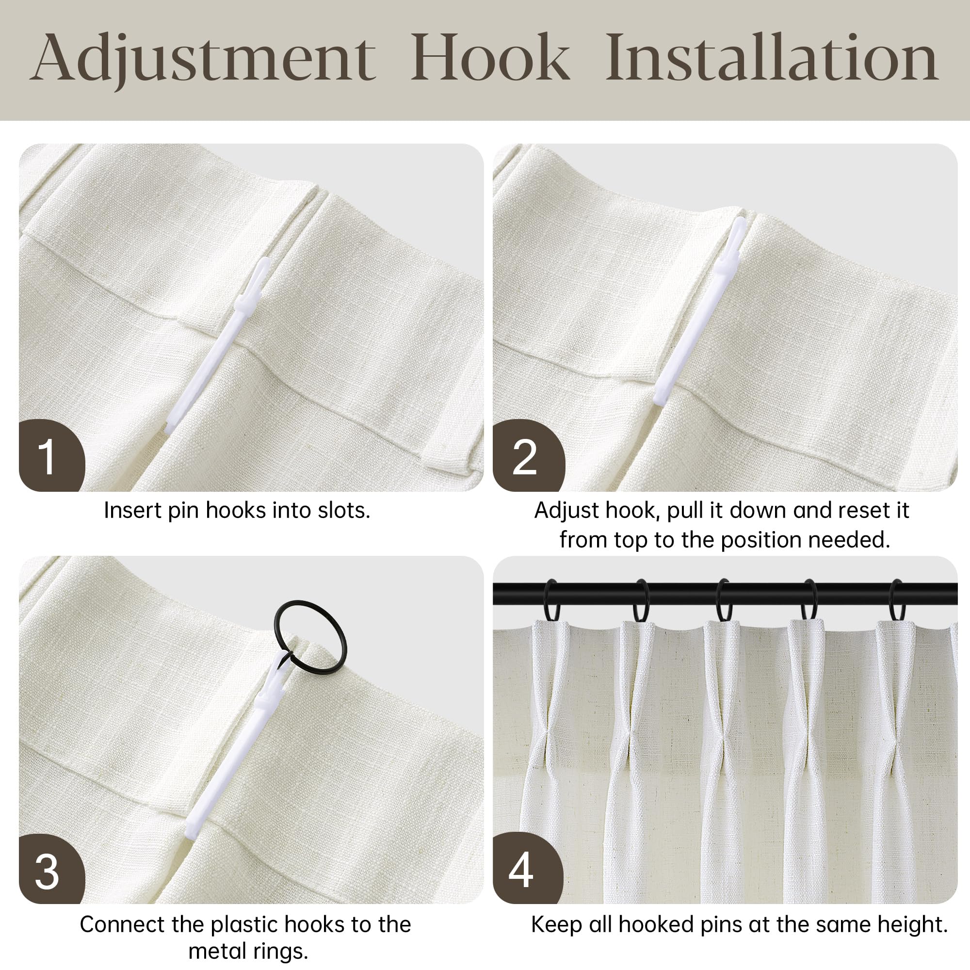 COMON HOME easy-care curtains suitable for busy households