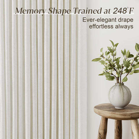 COMON HOME natural-cream linen-drapes for soft brightness and privacy