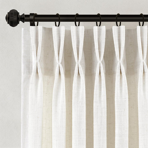 COMON HOME pinched-pleat-top-design curtains add tailored elegance and durable drape