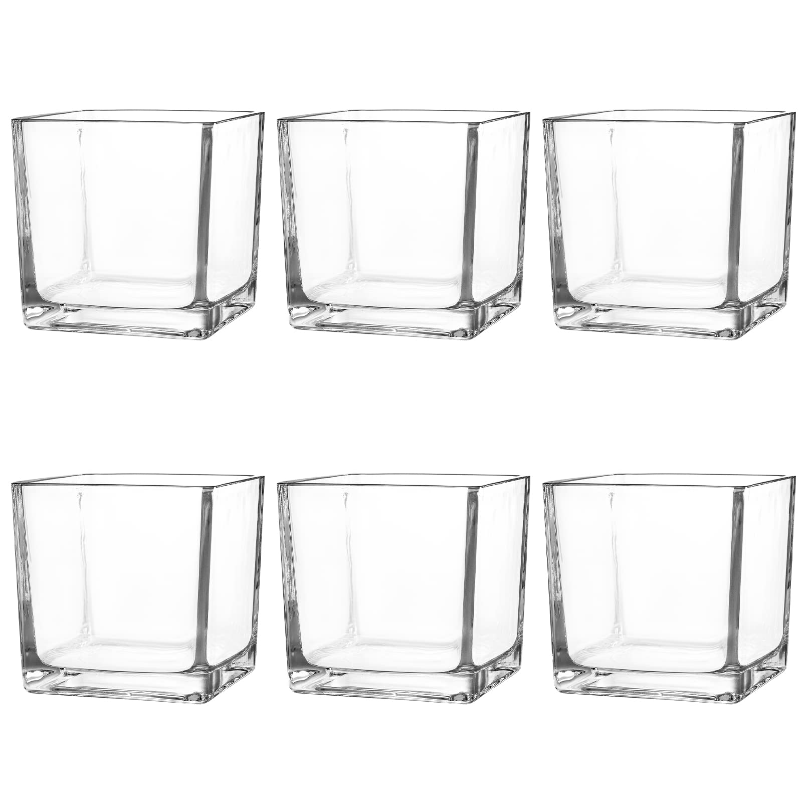 Comrzor square glass vase set packaged for easy display and presentation.