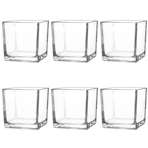 Comrzor square glass vase set packaged for easy display and presentation.