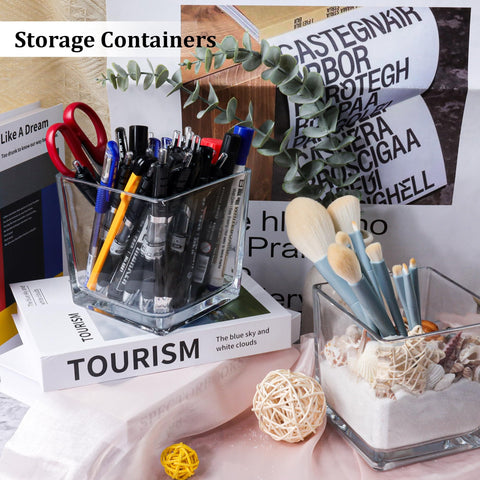 Comrzor square vases home decor must-have for modern shelves and tables