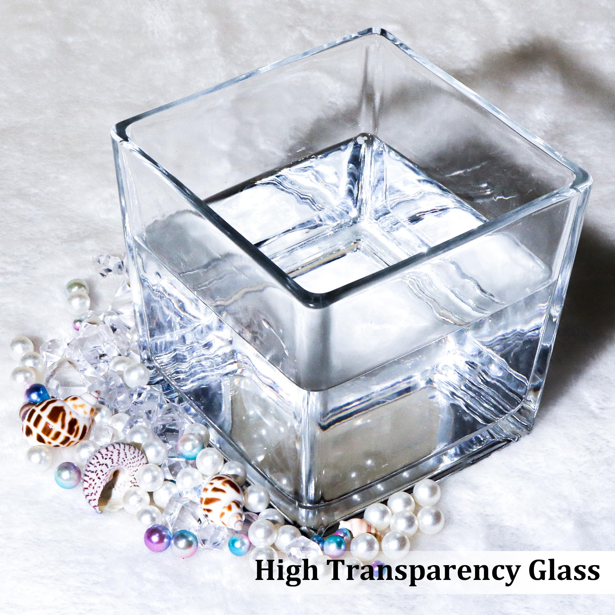Comrzor square vases wedding table styled for elegant centerpiece options