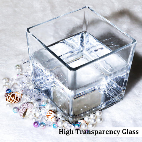 Comrzor square vases wedding table styled for elegant centerpiece options