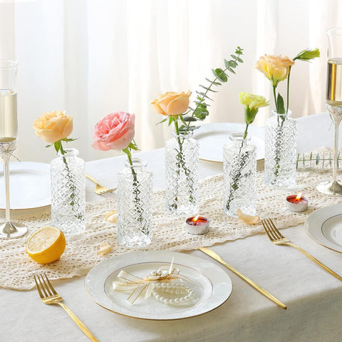 ComSaf 12-pack display vases – versatile centerpieces for weddings and home tables.