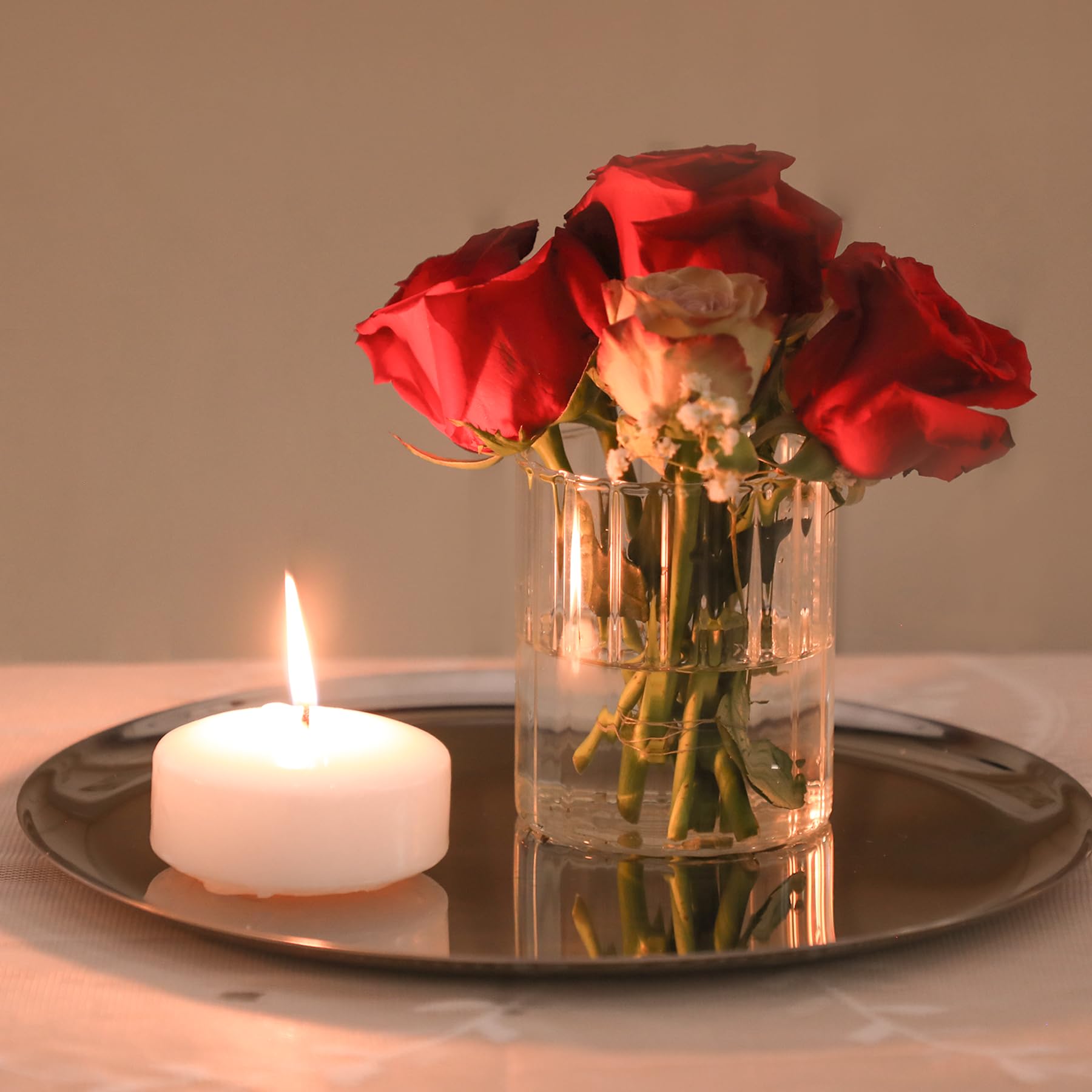 ComSaf floating candle vase ideal for centerpieces and intimate gatherings
