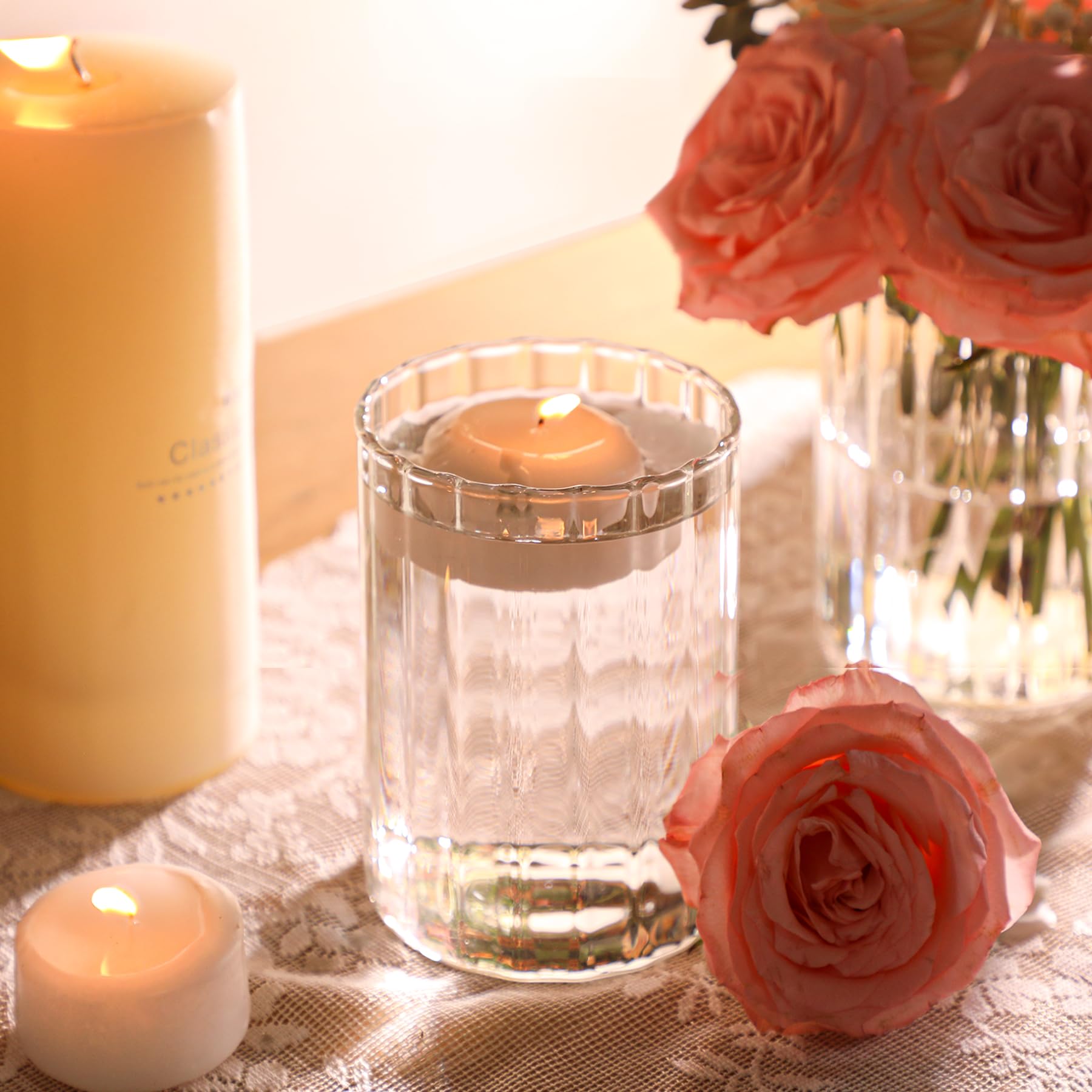 ComSaf sturdy thick-glass vase suitable for daily use and long-lasting display