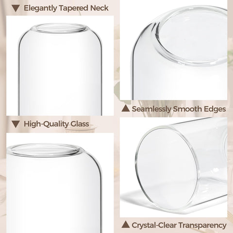 ComSaf valentines-day vase clear, romantic centerpiece option for fresh or dried blooms.