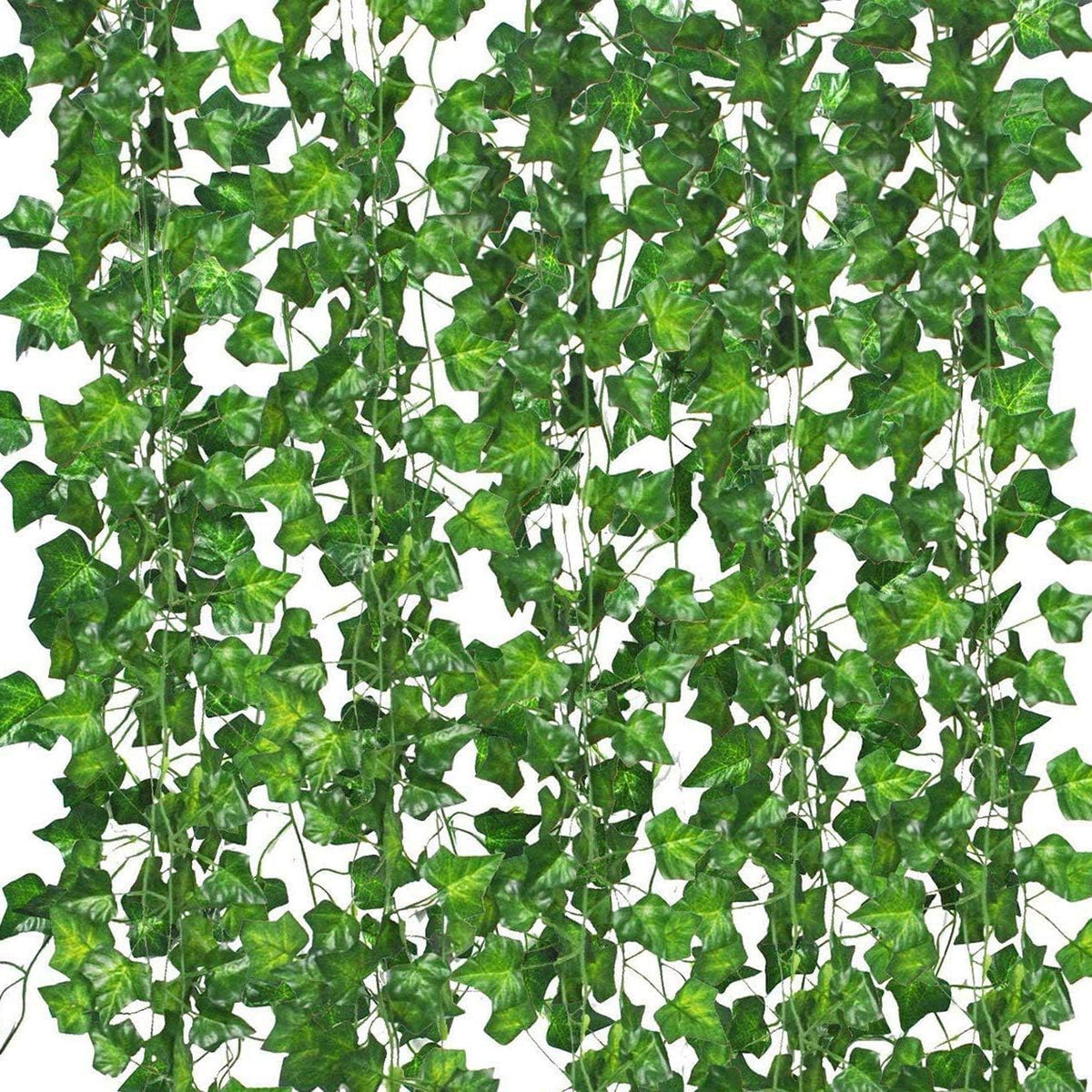 Comtelek fake ivy garland 7ft on a wall enhances natural ambiance.