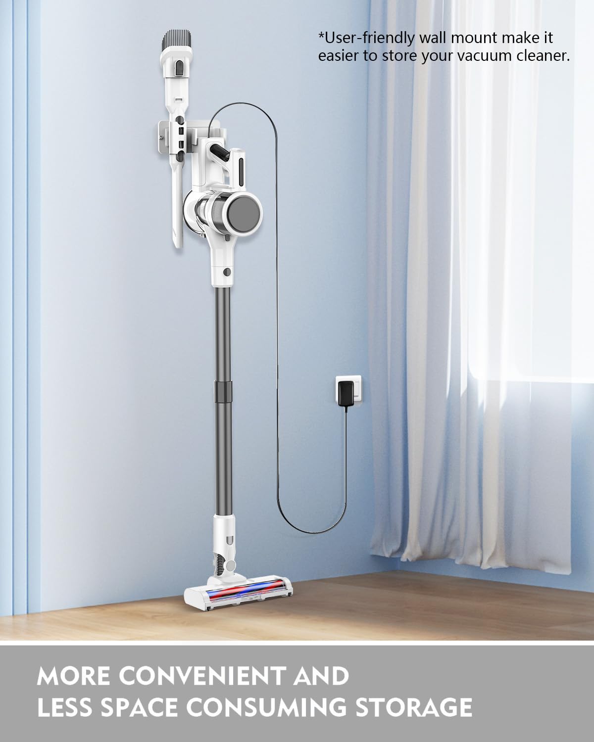 Comvtu cordless vacuum with detachable dust cup for easy disposal