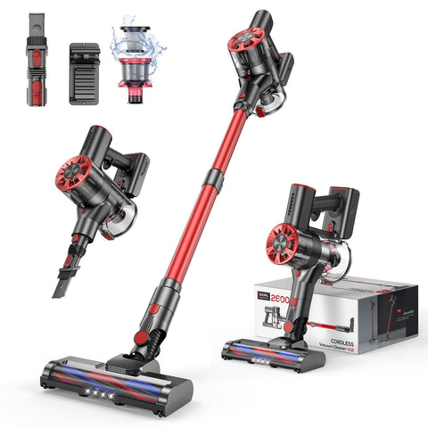 Comvtu cordless vacuum Vermilion body for lightweight daily cleaning.