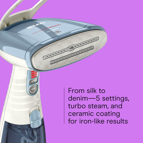 Conair 3-in-1 delicate fabric spacer protects delicate fabrics during steaming.