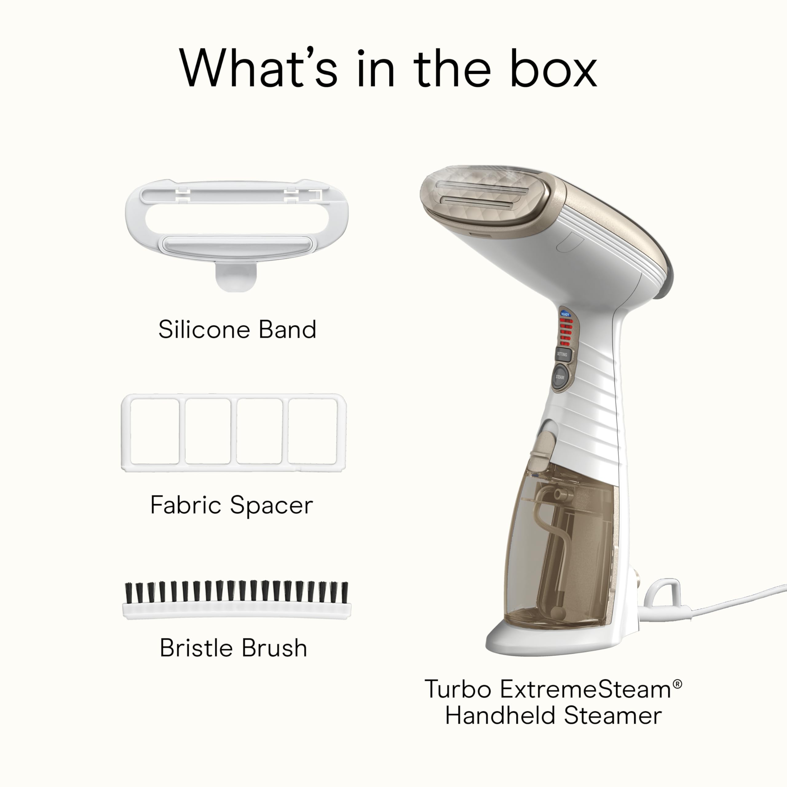 Conair 9-foot cord enables flexible maneuvering during steaming