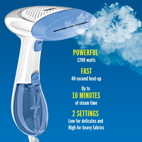 Conair Extreme Steam heats in 40 seconds for quick refresh between wears.