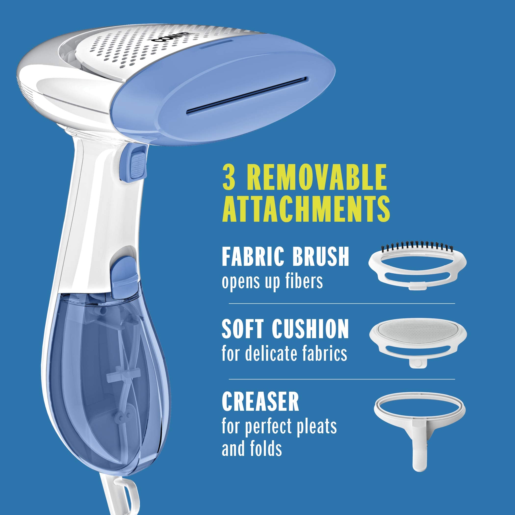Conair Extreme Steam removable water reservoir enables easy filling during use.