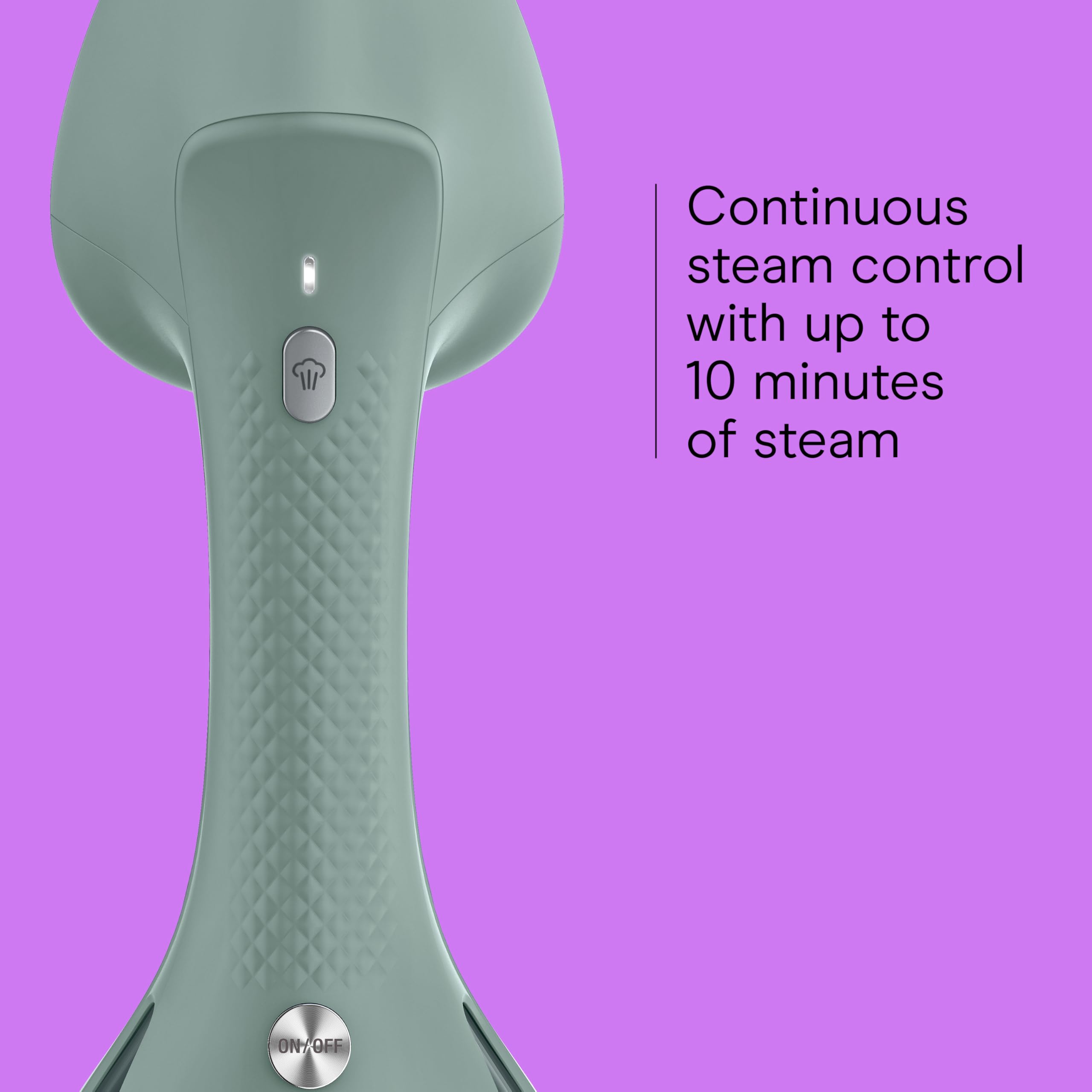 Conair ExtremeSteam iron-shaped soleplate focuses heat for crisp finishes