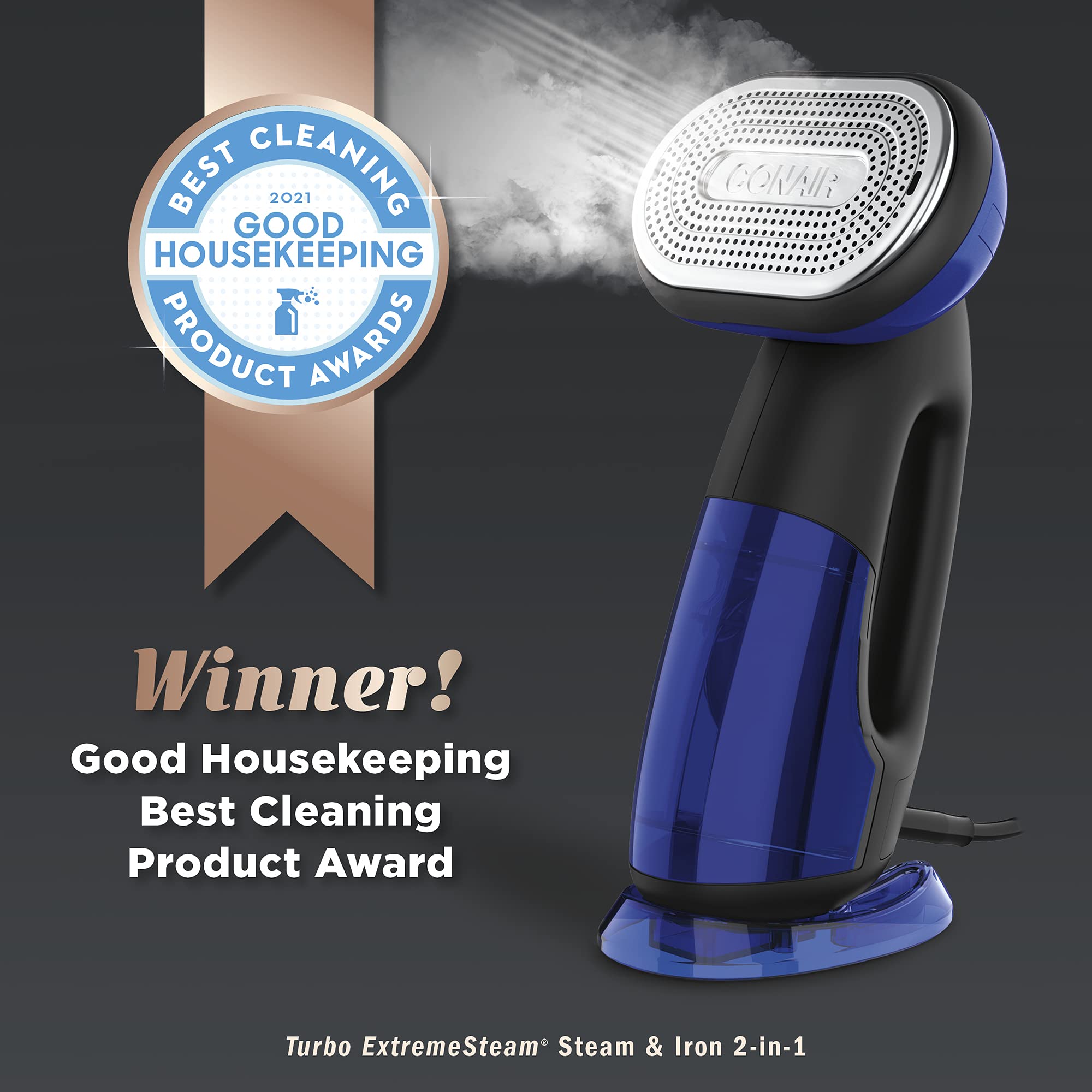 Conair removable water tank and long 9-foot cord extend reach