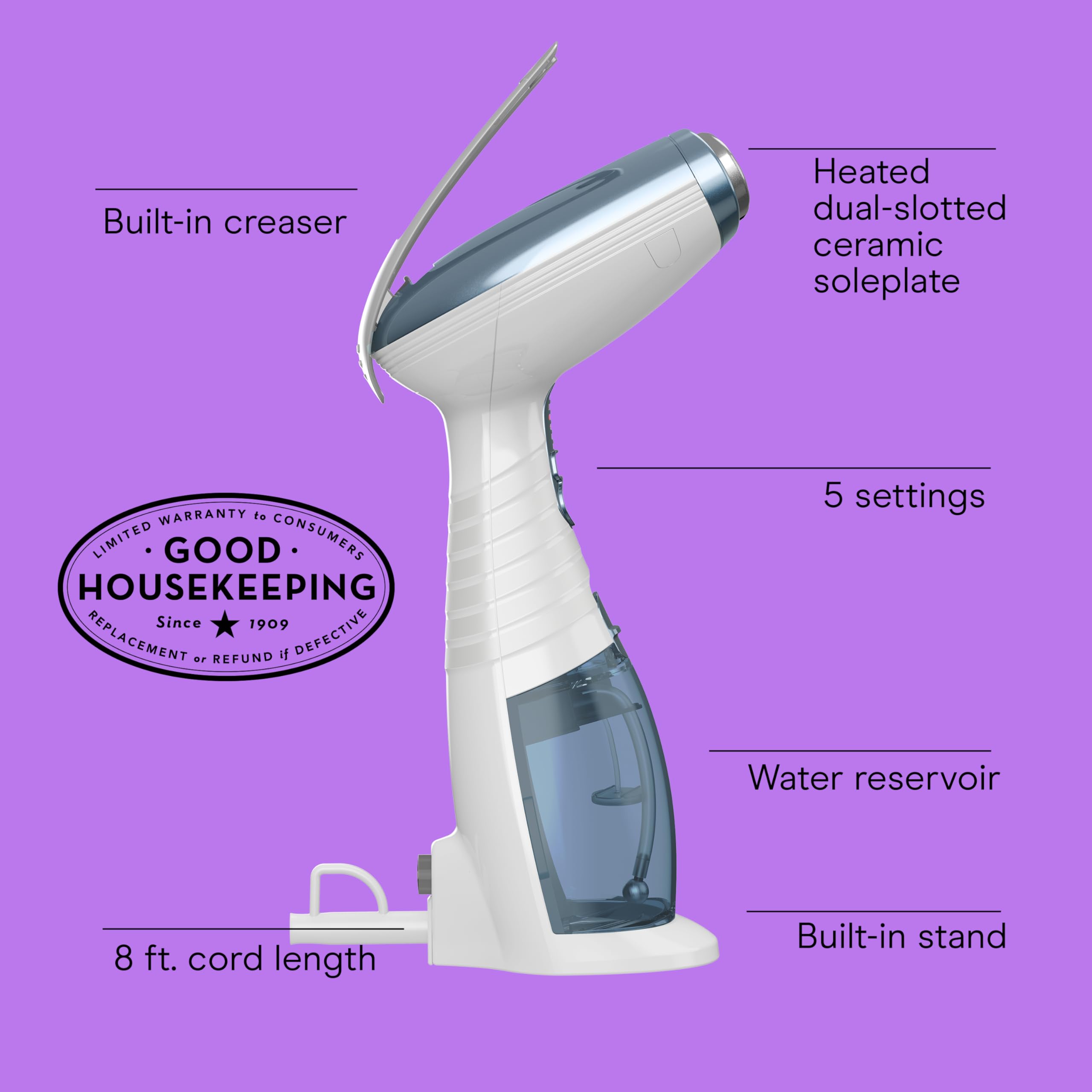 Conair Smooth Operator in action refreshing fabrics and upholstery.