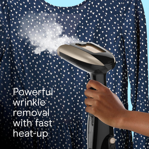 Conair has 5 steam settings from delicate to turbo for fabrics.