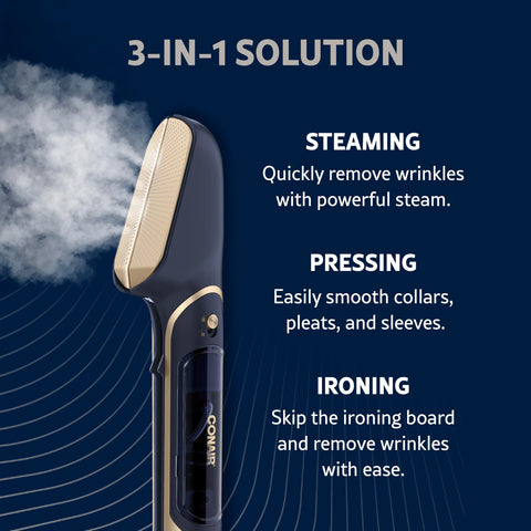 Conair SteamStylist 360° steam-and-press action for faster wrinkle removal