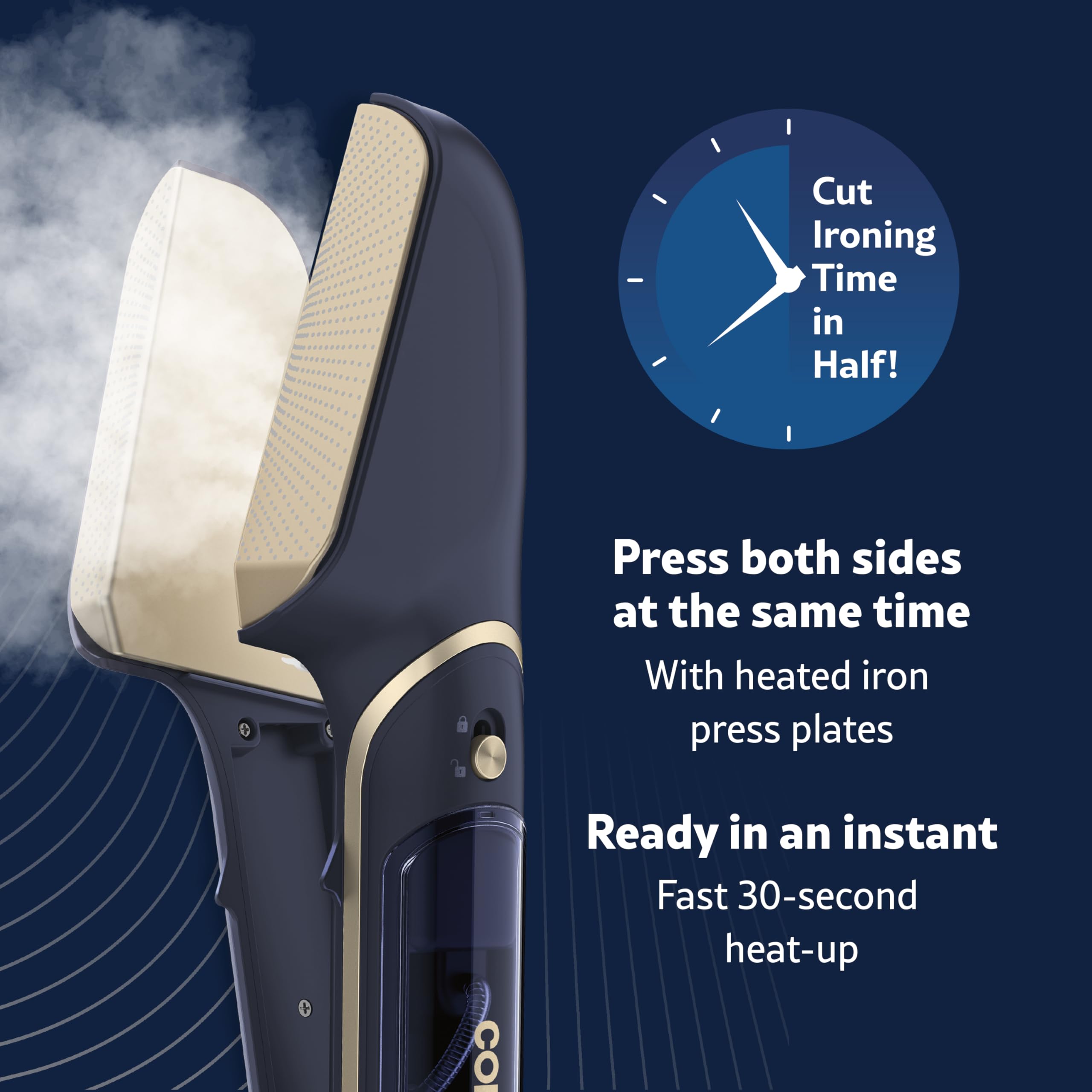 Conair SteamStylist ceramic-coated plates glide easily across fabrics