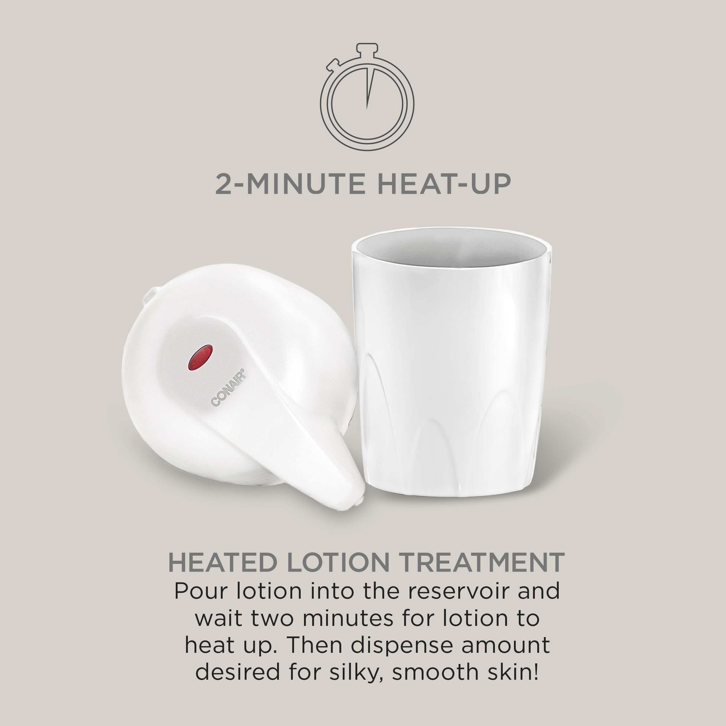 Conair True Glow compact design sits neatly on a counter for easy use.