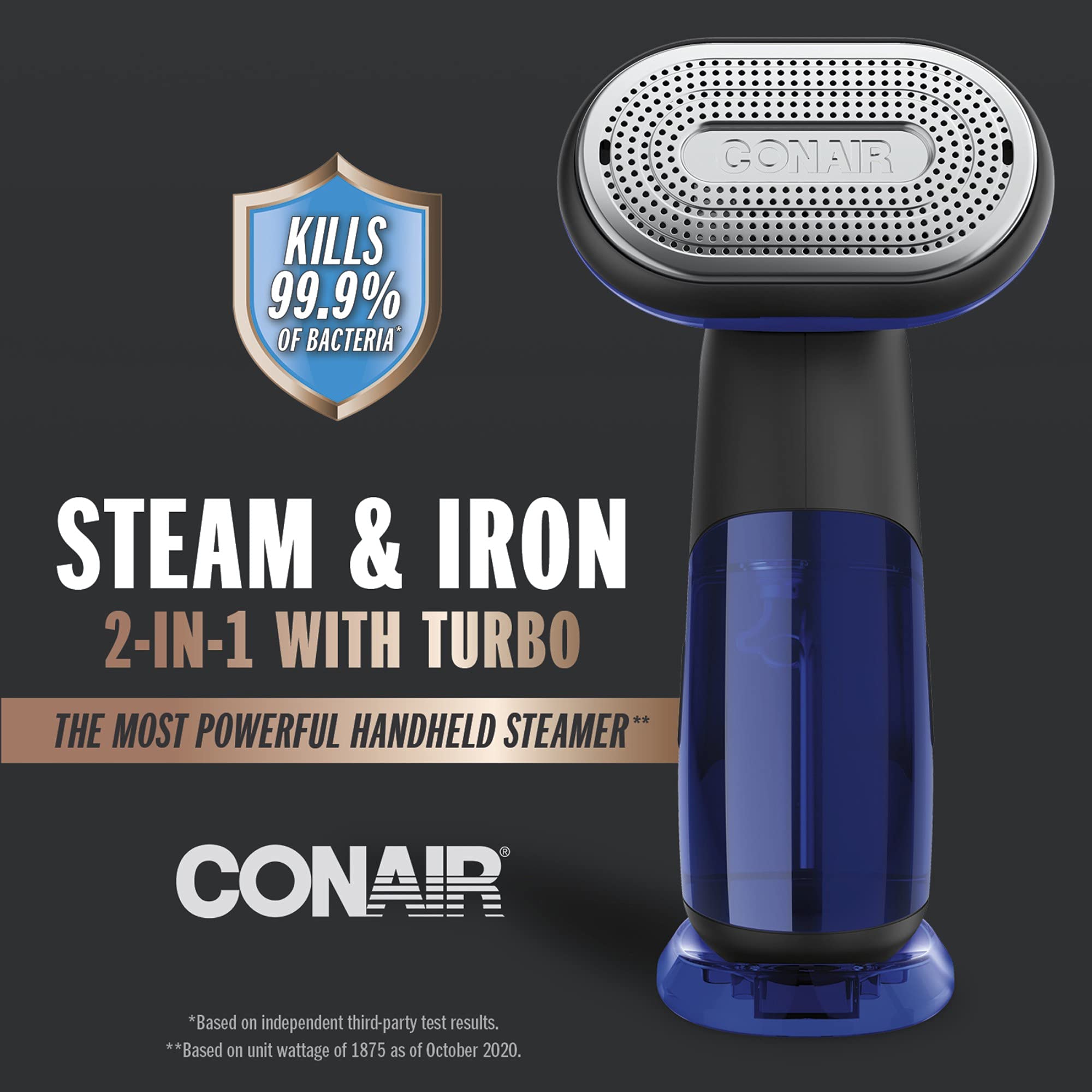 Conair 2-in-1 in iron mode smoothing fabrics quickly and evenly