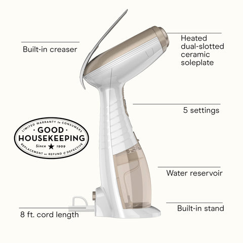 Conair Turbo ExtremeSteam handheld steamer with long runtime for extended sessions