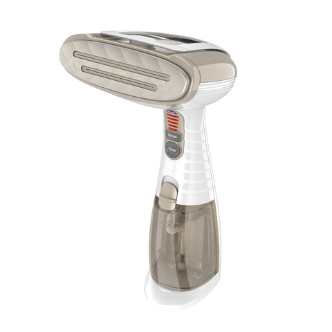 Conair Turbo ExtremeSteam handheld steamer shows fast heat-up for quick wrinkle relief