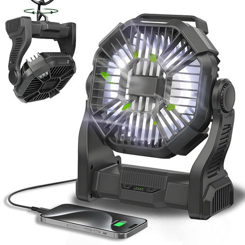 CONBOLA portable fan with 25400mAh battery for long outdoor cooling.