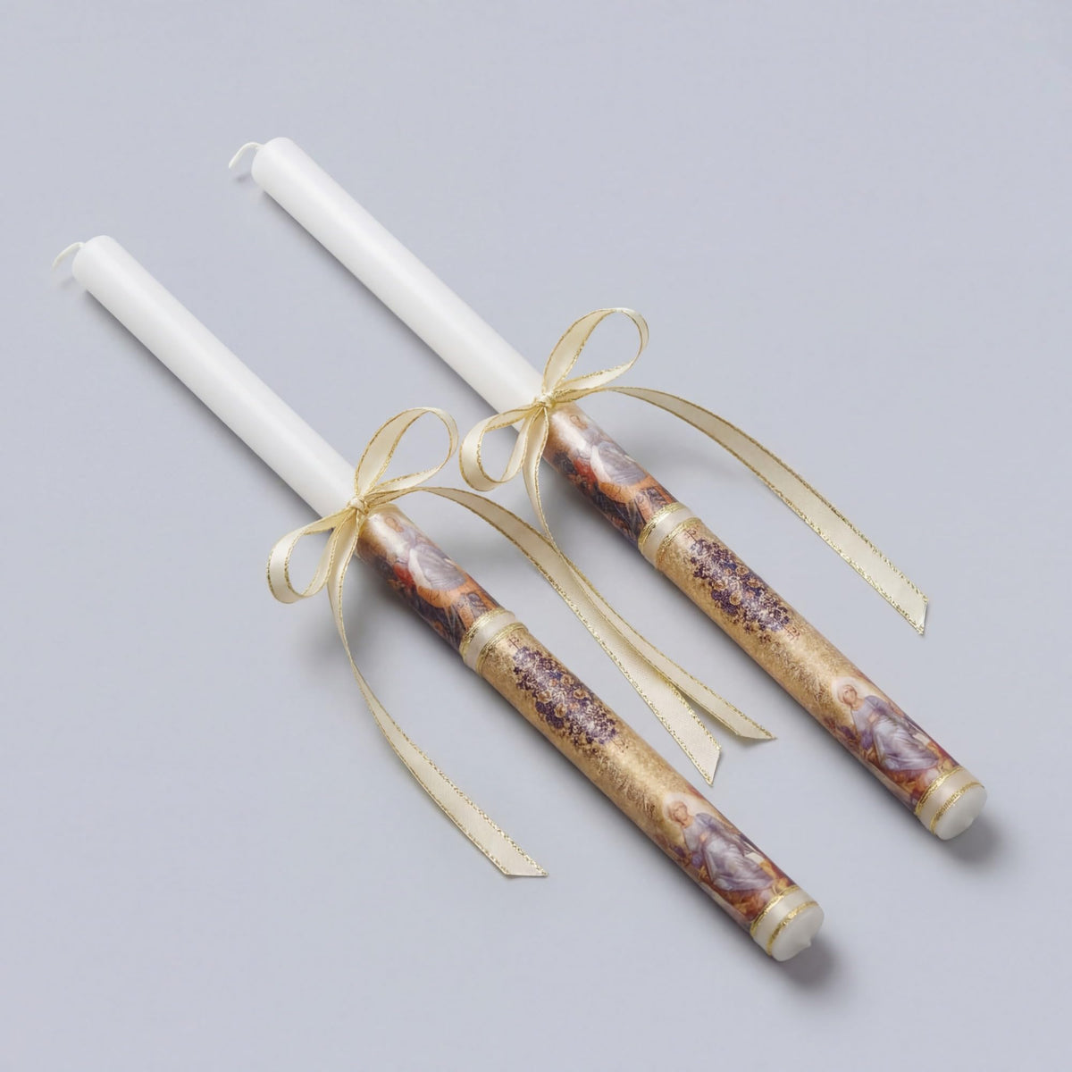 Conelist Easter candle with Anastasi bookmark, 17-inch taper for Pascha lighting