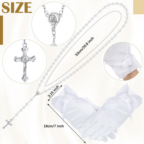 Conelist rosary-beads-faux-pearls durable elegant keepsake