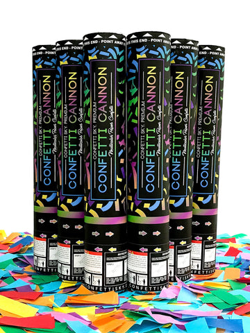 Confetti Sky 12-inch cannons in a box for easy event setup