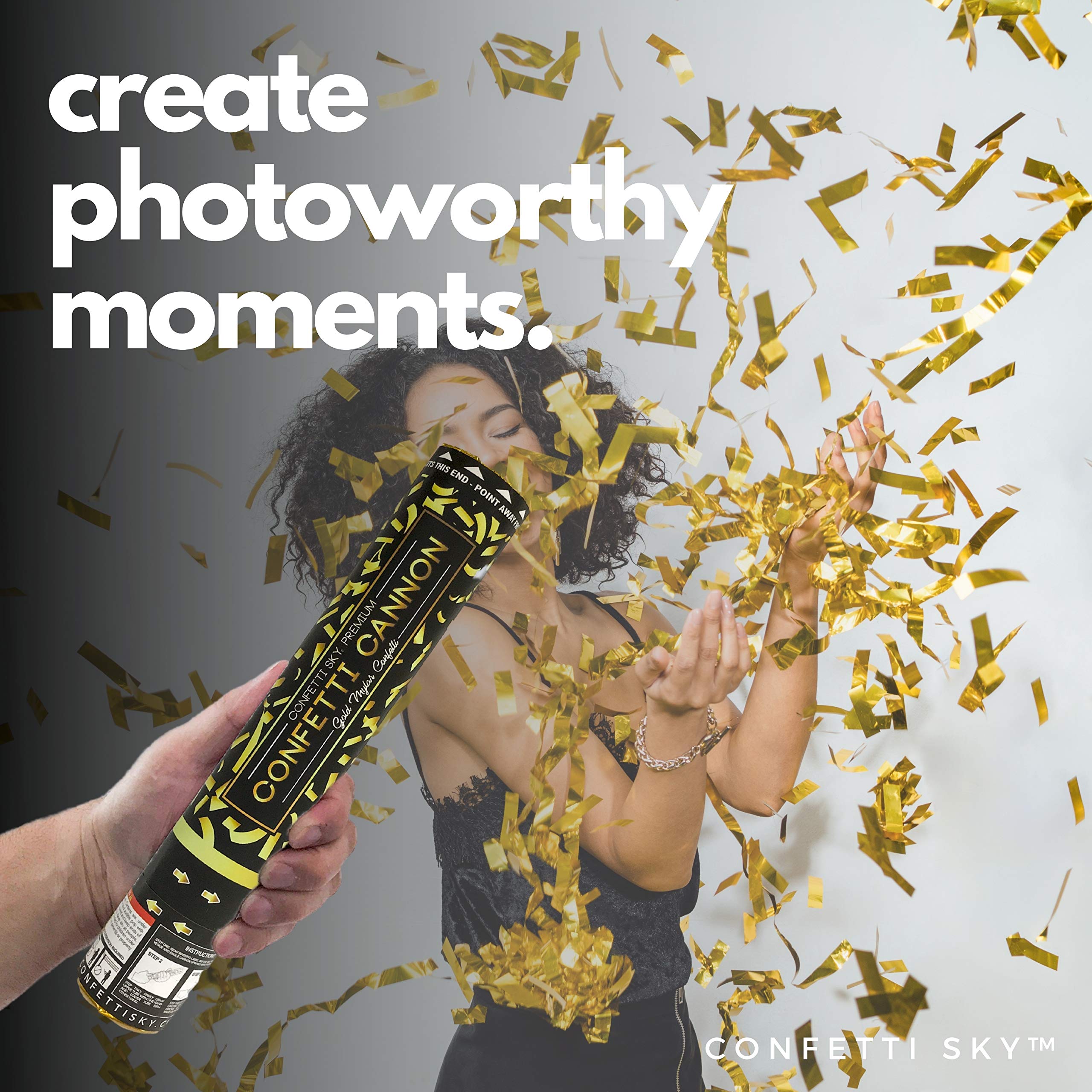 Confetti Sky bursts create memorable party moments for guests.