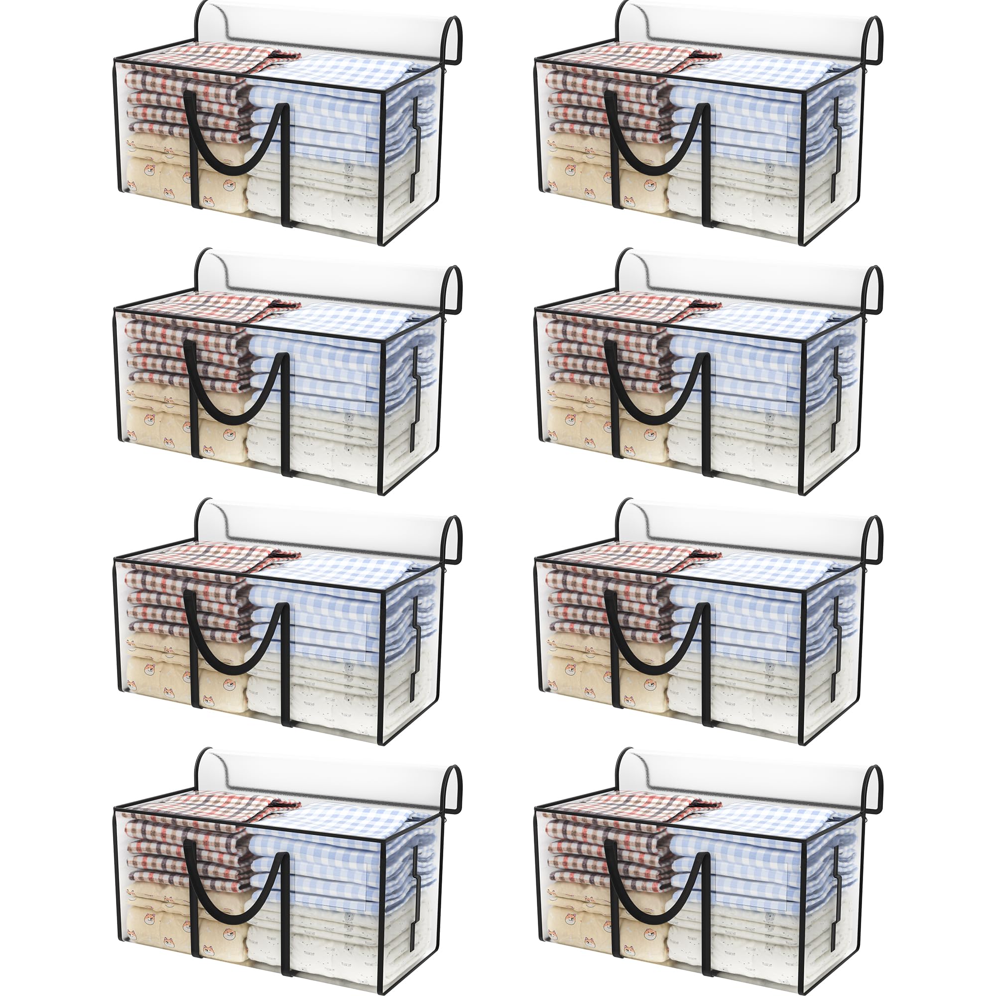 CONGREGATE 8-pack heavy-duty bags, side view, reinforced handles for heavy items.