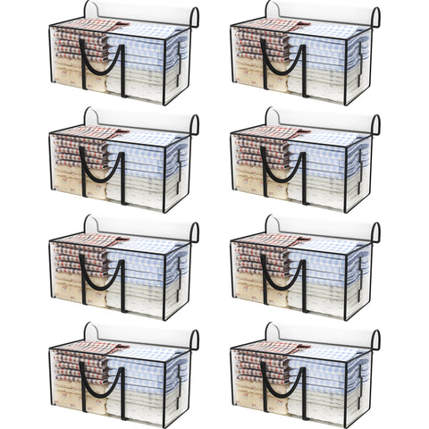 CONGREGATE 8-pack heavy-duty bags, side view, reinforced handles for heavy items.