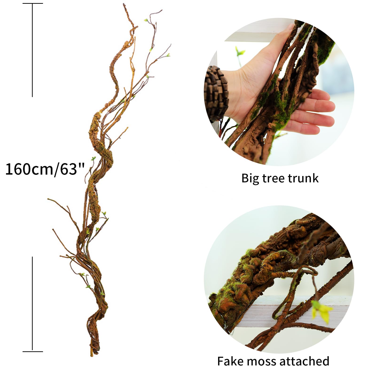 CONGZHANHH tree trunk bark detail shows realistic texture for natural-looking decor
