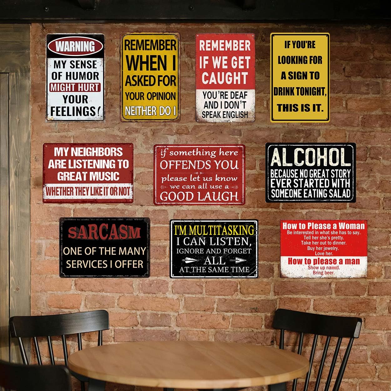 CONHUIDF basement pub wall decor sign creates quick wall upgrade.