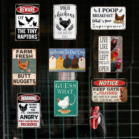 CONHUIDF chicken lovers gift signs 06 ideal for backyard poultry fans.