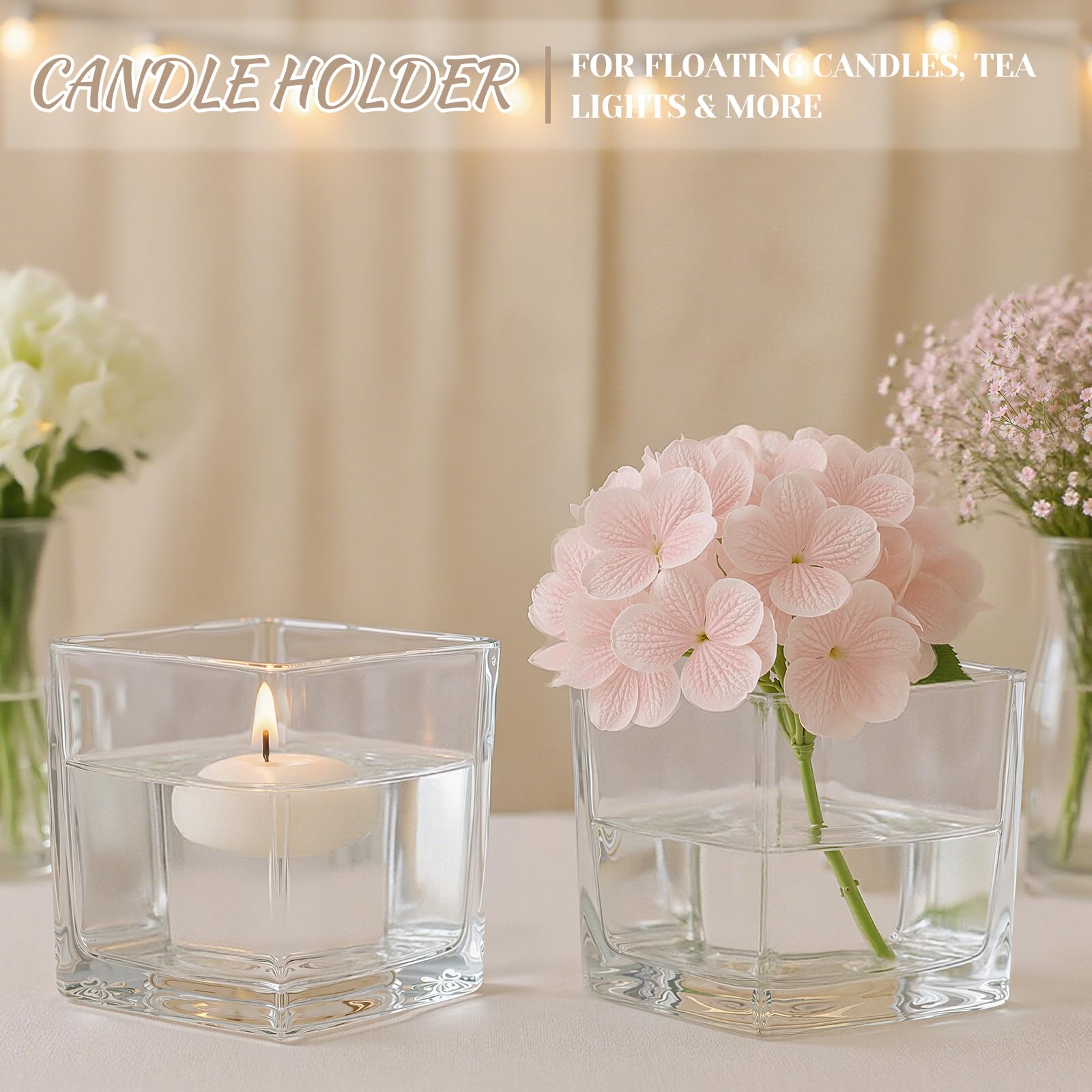CONNOO floating candle use creates warm ambience for parties and intimate dinners.