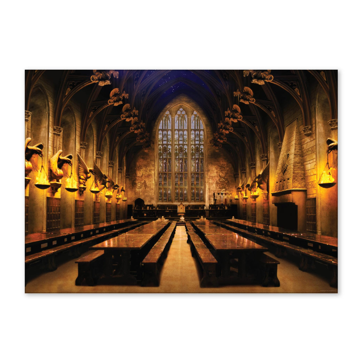 Con*Quest Journals Hogwarts Great Hall backdrop banner in peachskin fabric for durable wall decor.