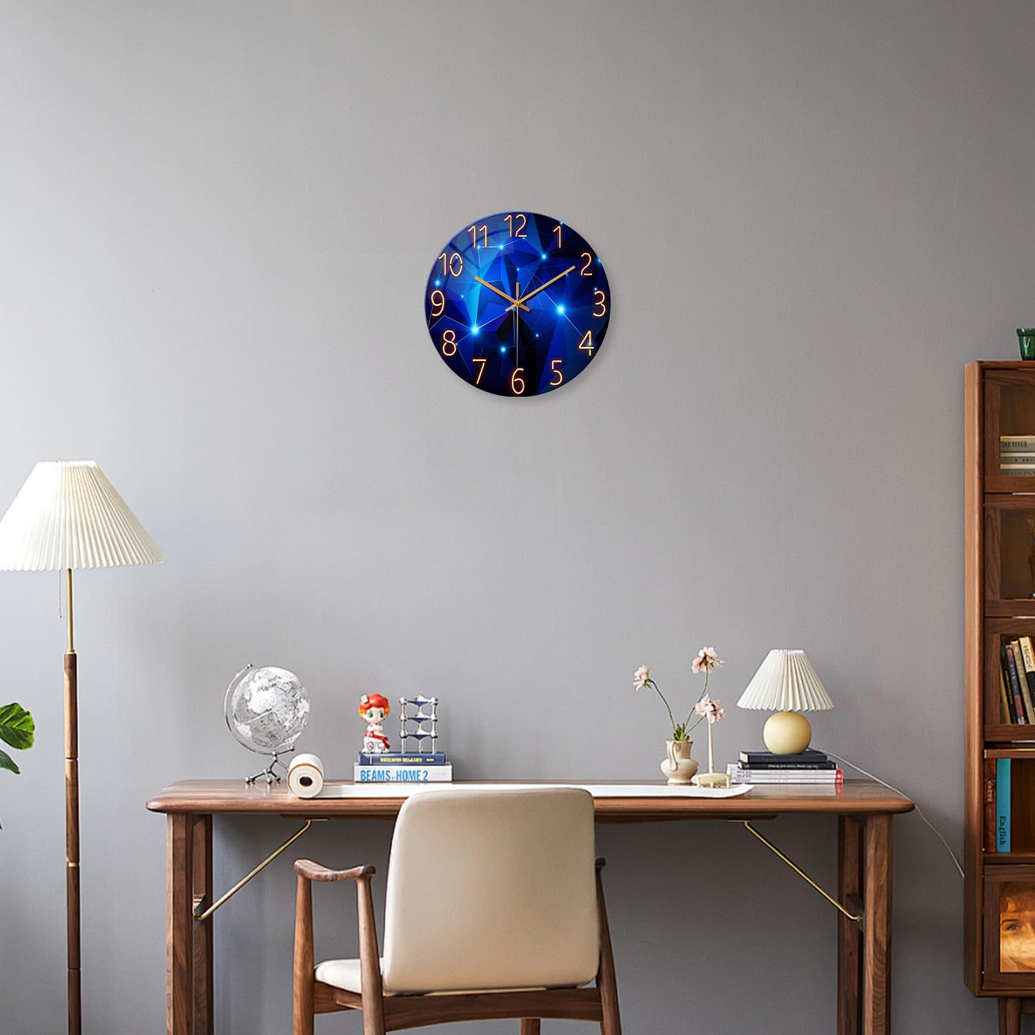 Constantplanet frameless round wall clock emphasizes minimal design for contemporary interiors