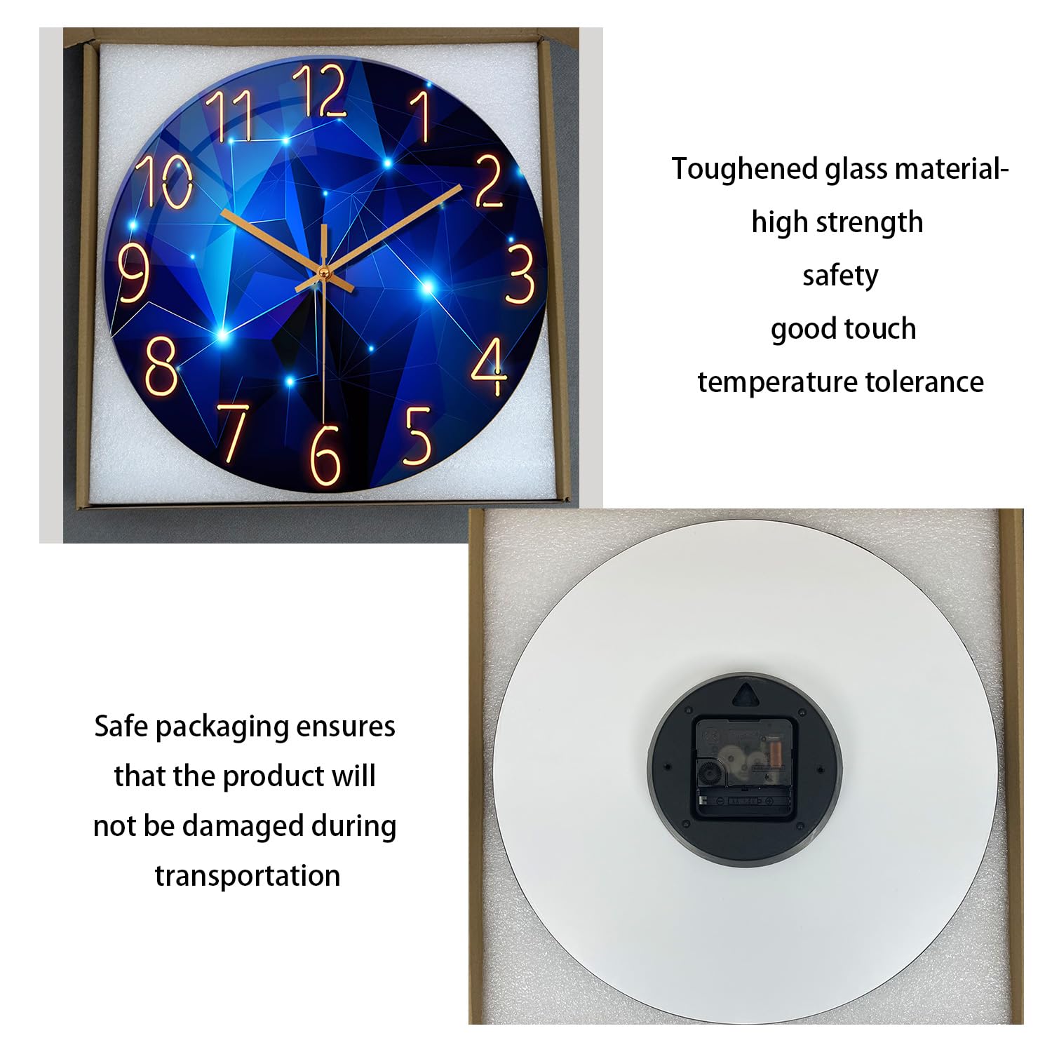 Constantplanet living room wall clock complements modern decor with glass aesthetics