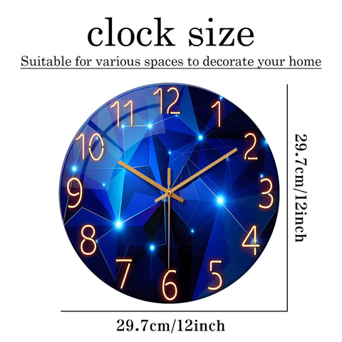 Constantplanet navy blue wall clock decor adds color and elegance to interiors