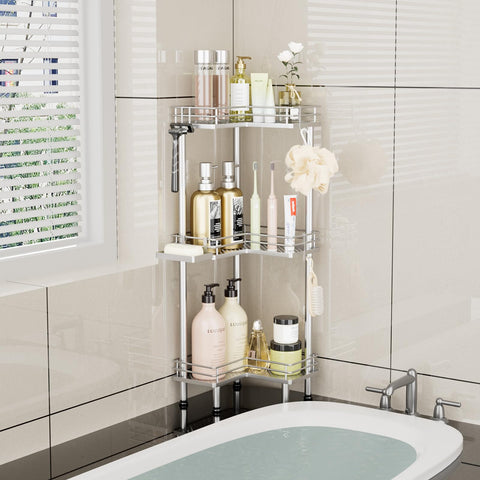 Consumest corner shower caddy easy-assembly quickly installed in minutes