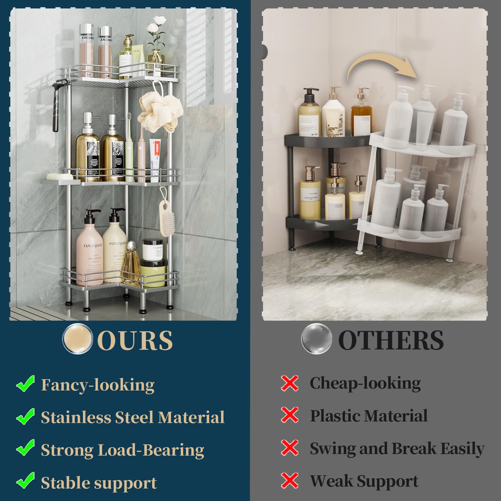 Consumest corner shower caddy soap holder keeps soap dry and ready
