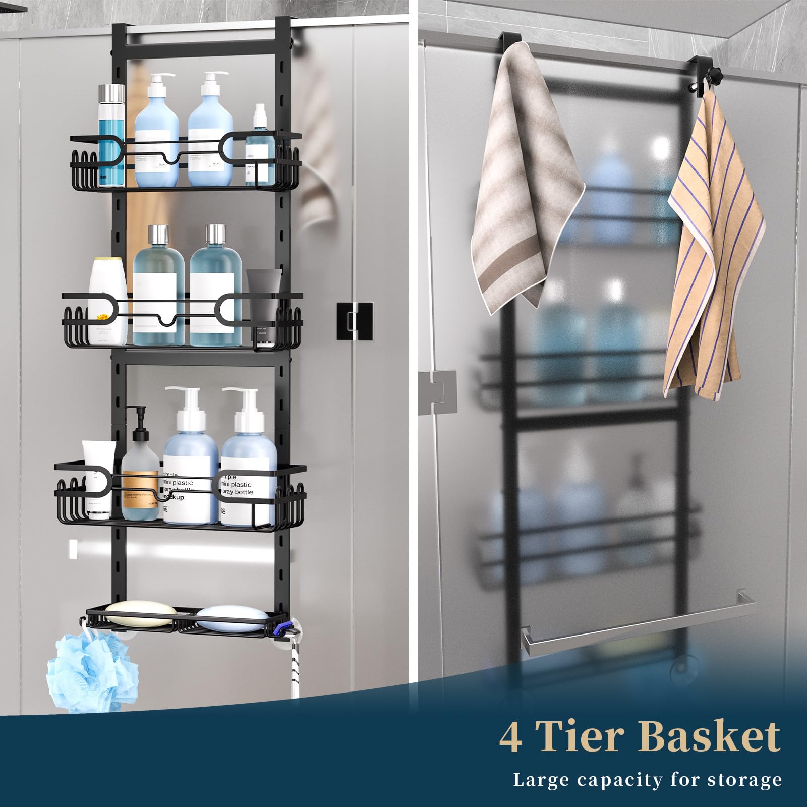 Consumest easy-installation design fits most doors without drilling.