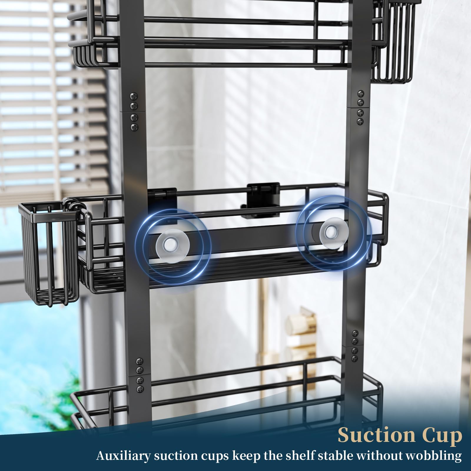 Consumest height adjustable baskets adapt to toiletries for better organization