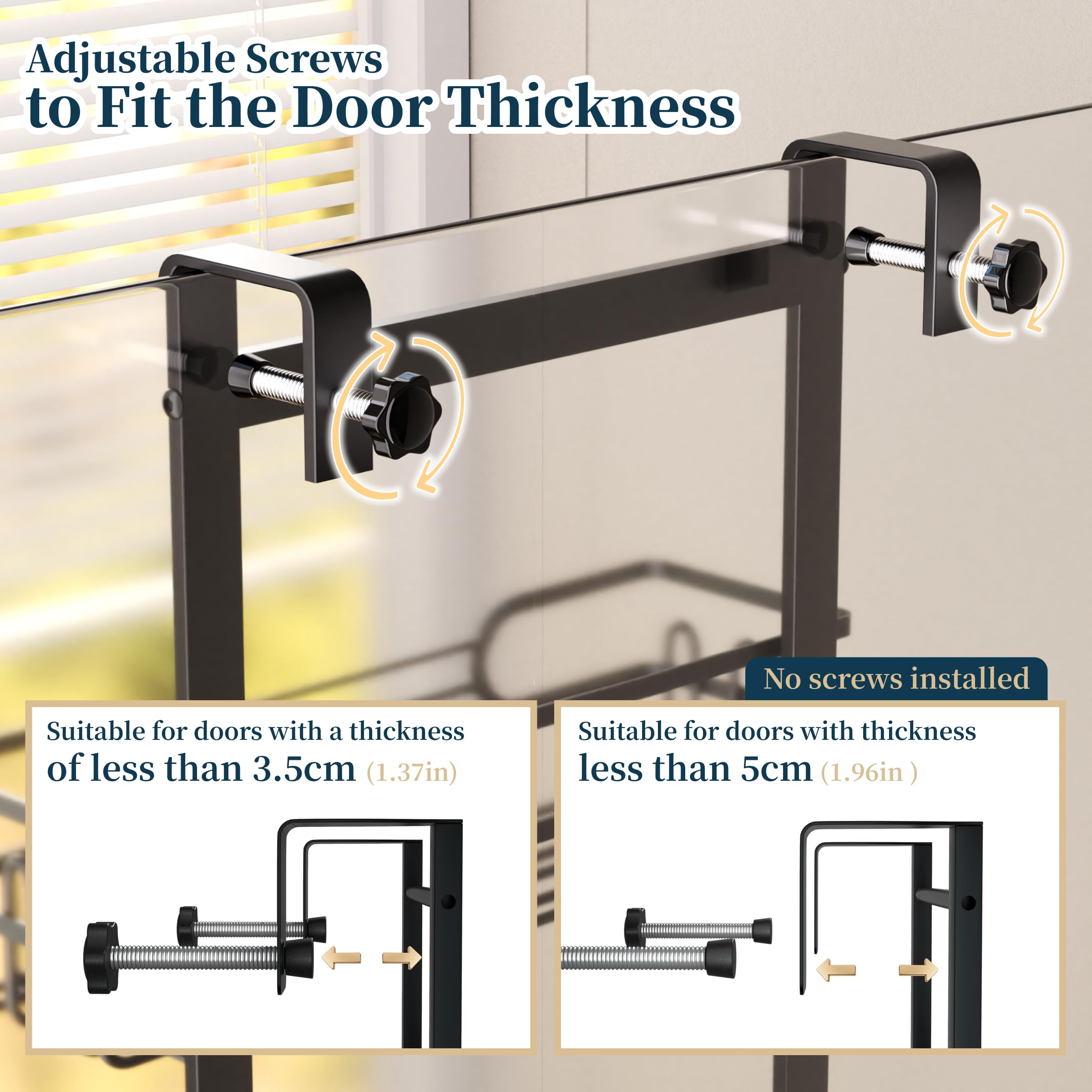 Consumest no drill installation over door saves time and preserves walls